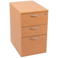 Caisson hauteur bureau en bois prof 60 cm- Hêtre - Manutan