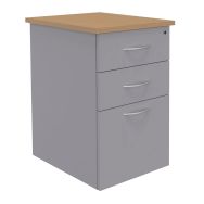 Caisson hauteur de bureau Sirius prof 60 cm hêtre/alu