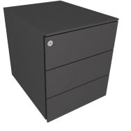 Caisson mobile 3 tiroirs L42xP53,3xH50,5 cm gris anthracite