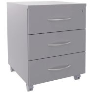 Caisson mobile 3 tiroirs Sirius aluminium