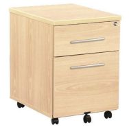 Caisson mobile Phylos 2 tiroirs coloris chêne clair