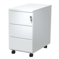 Caisson mobile SLIM à roulettes 3 tiroirs Gris 7035