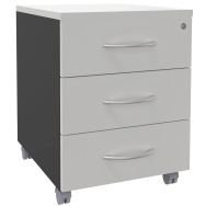 Caisson mobile Sirius 3 tiroirs coloris Perle/anthracite