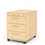 Caisson mobile avec 3 tiroirs à poignée fil - P 58cm - Hammerbacher