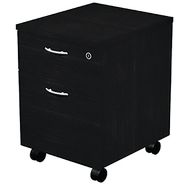 Caisson mobile hauteur bureau demonté 2 tiroirs Fast Noir