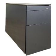 Caisson reconditionné mobile - 3 tiroirs - Gris foncé