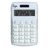 Calculatrice de poche scolaire 8 chiffres blanche