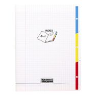 Calligraphe 3 index Cahier piqué incolore 24x32cm 96p séyès 90g - Lot de 10