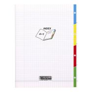 Calligraphe 4 index Cahier piqué incolore 24x32cm 140p séyès 90g - Lot de 5