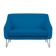 Canapé 2 places AYA pied Métal enduit PVC non feu M1 Pétrôle
