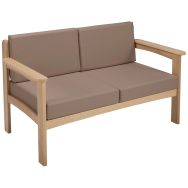 Canapé 2 places Autize structure Naturel PVC 9434 Terre