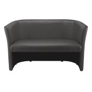 Canapé 2 places Club enduit PVC Anthracite