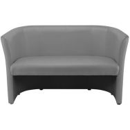 Canapé 2 places Club enduit PVC Gris