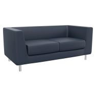 Canapé 2 places Florin enduit PVC anthracite B03/184 - Manutan Expert