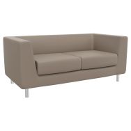 Canapé 2 places Florin enduit PVC taupe B03/185 - Manutan Expert