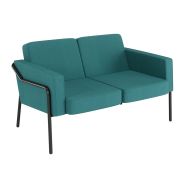 Canapé 2 places Medso classique taille L tissu bleu - Meet by Paperflow