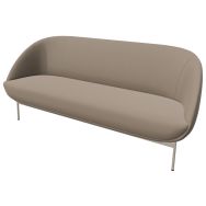Canapé 2 places Mollen assise tissu enduit