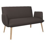 Canapé 2 places Soda avec accoudoirs et sans bouton tissu Aquaclean Daytona Mobitec