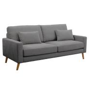 Canapé 2 places Stockolm tissu polyester chiné anthracite