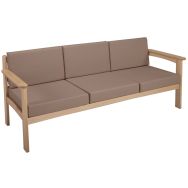 Canapé 3 places Autize structure Naturel PVC 9434 Terre