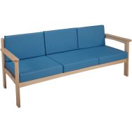 Canapé 3 places Autize structure Naturel PVC Pétrôle