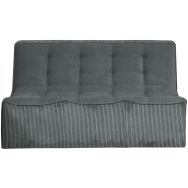 Canapé 2/3  places Loto velours Poso lisse et cotelé - gris-MMP