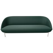 Canapé 3 places Mollen assise tissu enduit