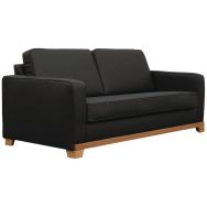 Canapé 3 places Prétoria PVC classé non feu Noir