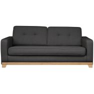 Canapé 3 places Prétoria tissu polyester chiné Anthracite