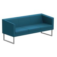 Canapé 3 places Punto pied métal enduit PVC M1 Pétrole