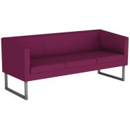 Canapé 3 places Punto pied métal tissu 100% polyester M1 Magenta