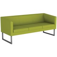 Canapé 3 places Punto pied métal tissu 100% polyester M1 Pistache