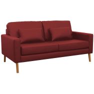 Canapé 3 places Stockolm enduit PVC lie-de-vin