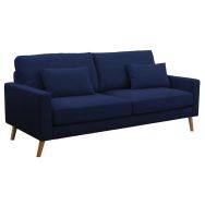 Canapé 3 places Stockolm tissu polyester bleu