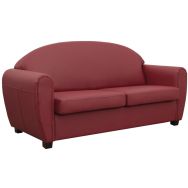 Canapé 3 places West enduit PVC non feu lie-de-vin