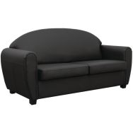 Canapé 3 places West enduit PVC non feu noir