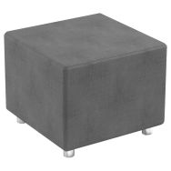 Pouf en forme de cube structure en bois mousse PVC cuir-MirplaySchool