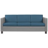 Canapé Helton 3 places enduit PVC M1 petrole/ beton