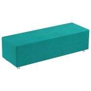 Pouf banquette structure en bois mousse PVC vert-MIRPLAY School