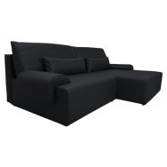 Canapé convertible Bully enduit PVC noir