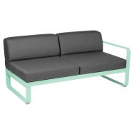 Canapé droit 2 places Bellevie coussins gris graphite Fermob
