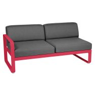 Canapé gauche 2 places Bellevie coussins gris graphite Fermob