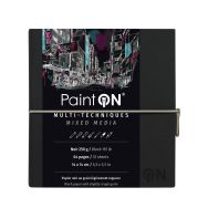 Carnet Cousu PaintON noir 250g - Clairefontaine