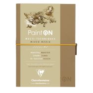 Carnet Paint'ON cousu double PU à élastique A5 64p 250g naturel