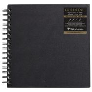 Carnet Spiralé Goldline 140g papier blanc carré - Clairefontaine