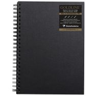 Carnet Spiralé Goldline 140g papier blanc portrait - Clairefontaine