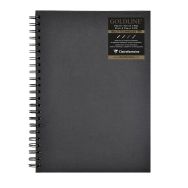 Carnet Spiralé Goldline 140g papier noir - Clairefontaine