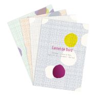Carnet de bord assortiment ''Fantaisie'' Int'l piqué 14,8x21cm 40p - Lot de 10