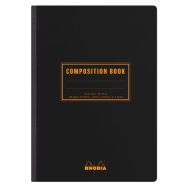 Carnet dos toilé Composition book noir A5 5x5