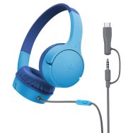 Casque filaire mini jack USB C bleu SoundForm Mini Belkin